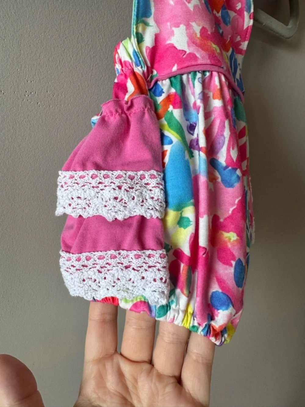 Abby & Evie Baby Boutique‎ Bright Watercolor Print Ruffle Bubble Romper 3 Months